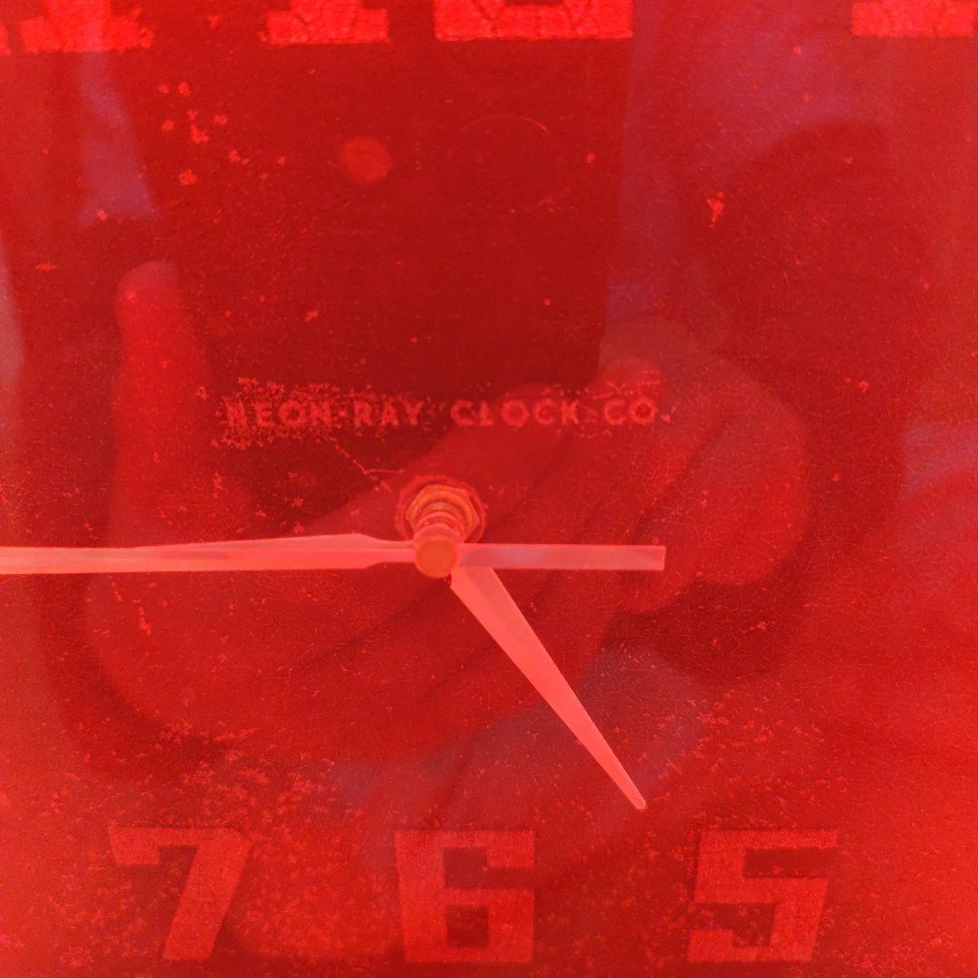 1930's/40's アールデコ レッド ネオン クロック