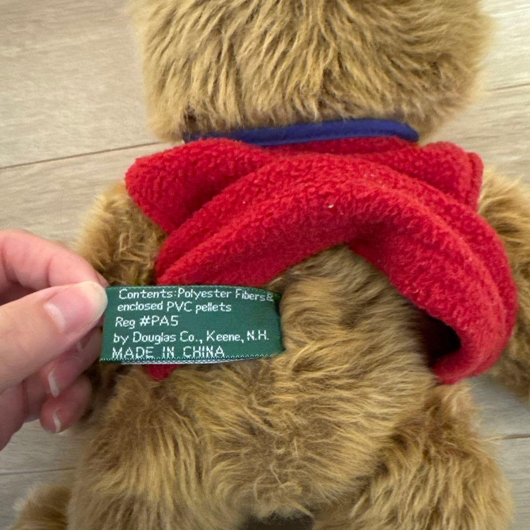 L.L.Bean Ellie bear テディベア　くま　赤　フリース