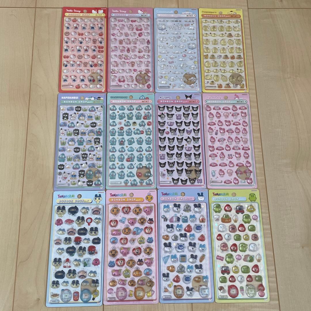 たまごっち　サンリオミニ　ボンボンドロップシール　全種フルコンプリートセット
