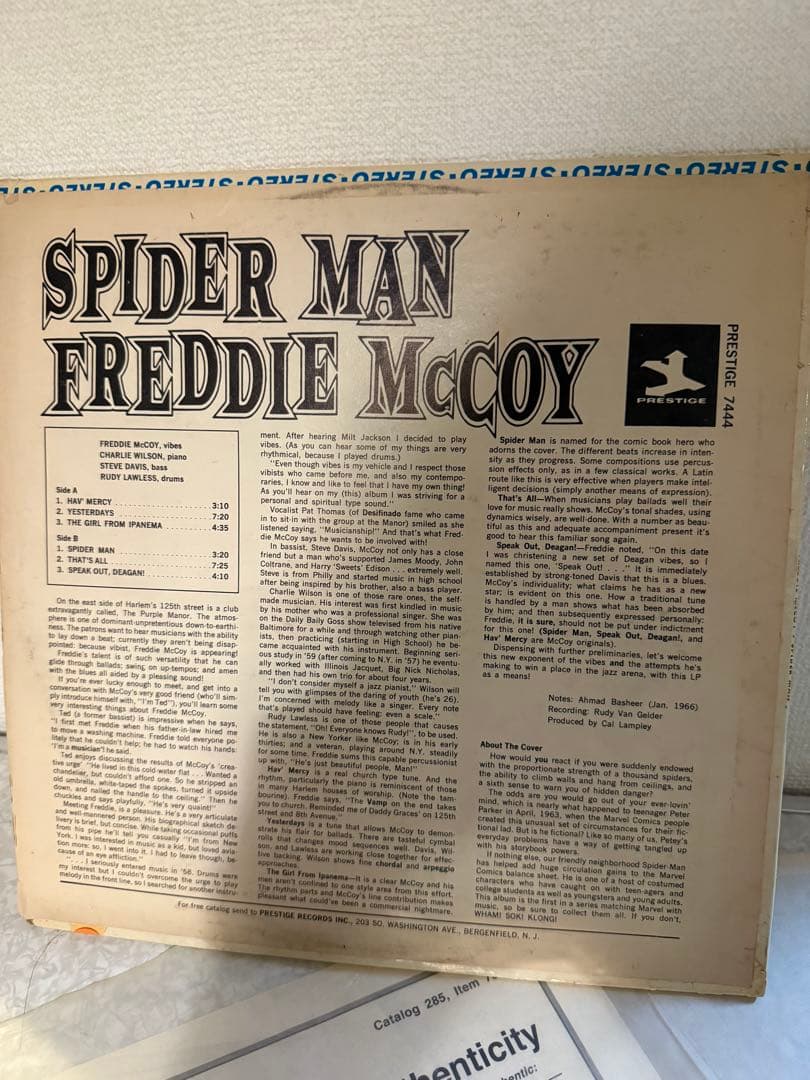 空*様 超希少！1966年代物スパイダーマンLP 6名直筆サイン COA付