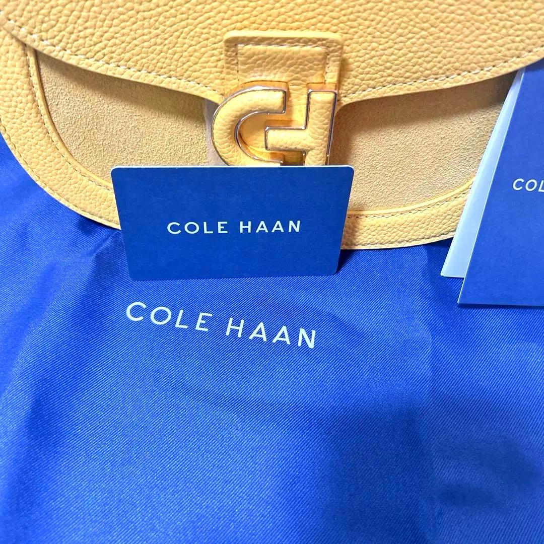 【新品】　タグ付き　コールハーン　ショルダーバッグ　黄色　牛革