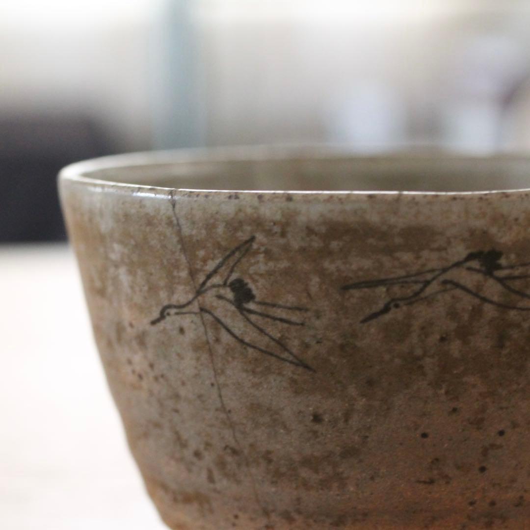 絵唐津の茶碗　骨董　古道具