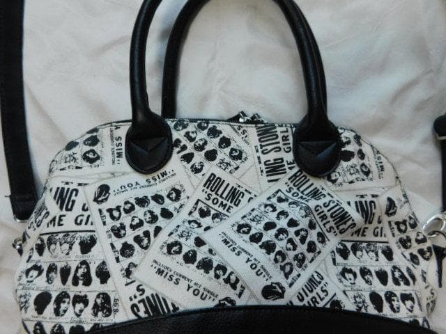 未使用　ローリングストーンズ　ボストンタイプバッグ　黒系