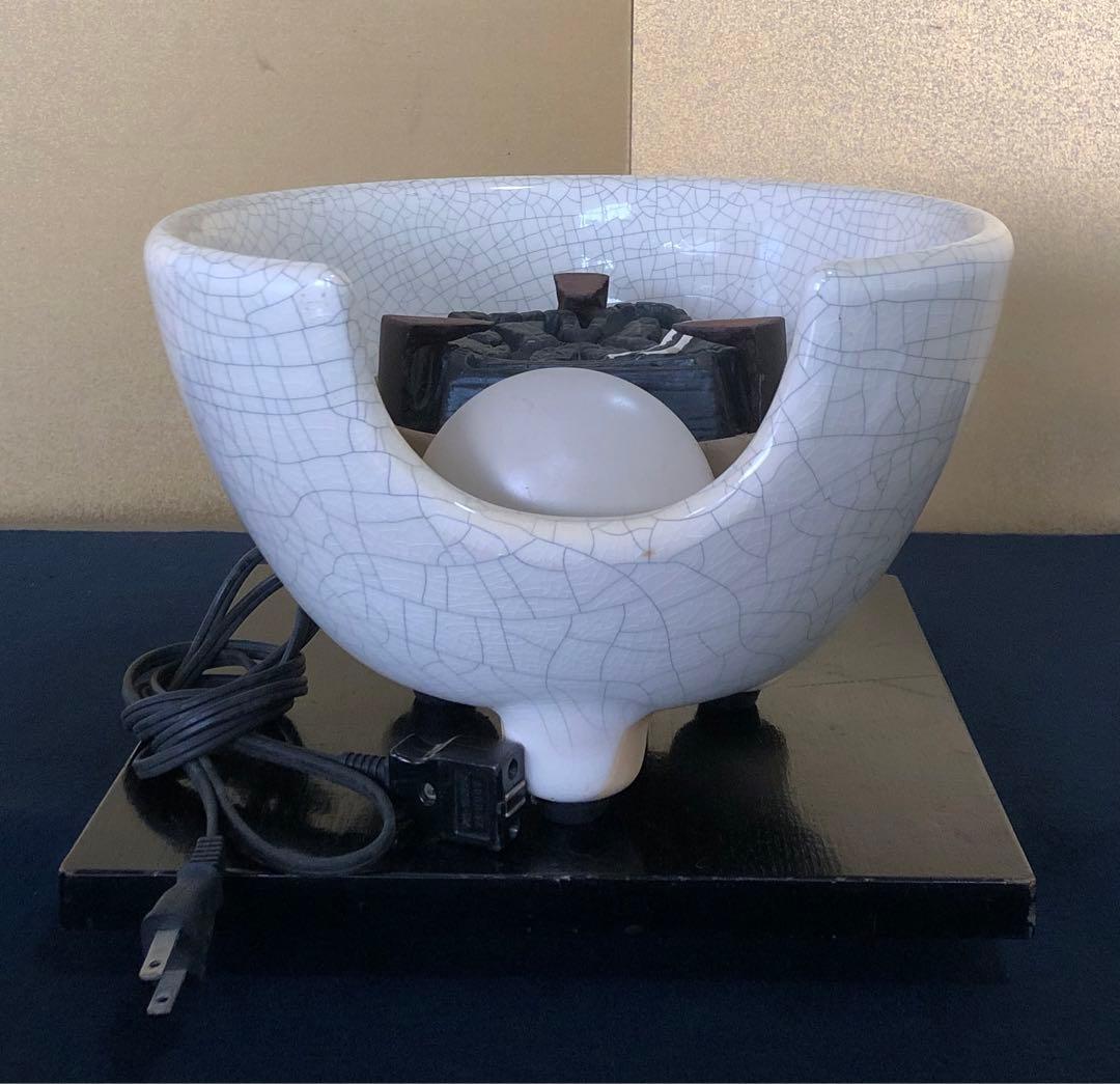 《R》茶道具 野々田式 風炉型電熱器 白さつまB 小板付 元箱 260120き5