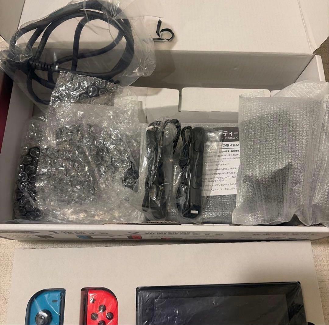 【美品】Nintendo Switch 本体 通常版 青赤 付属品完備