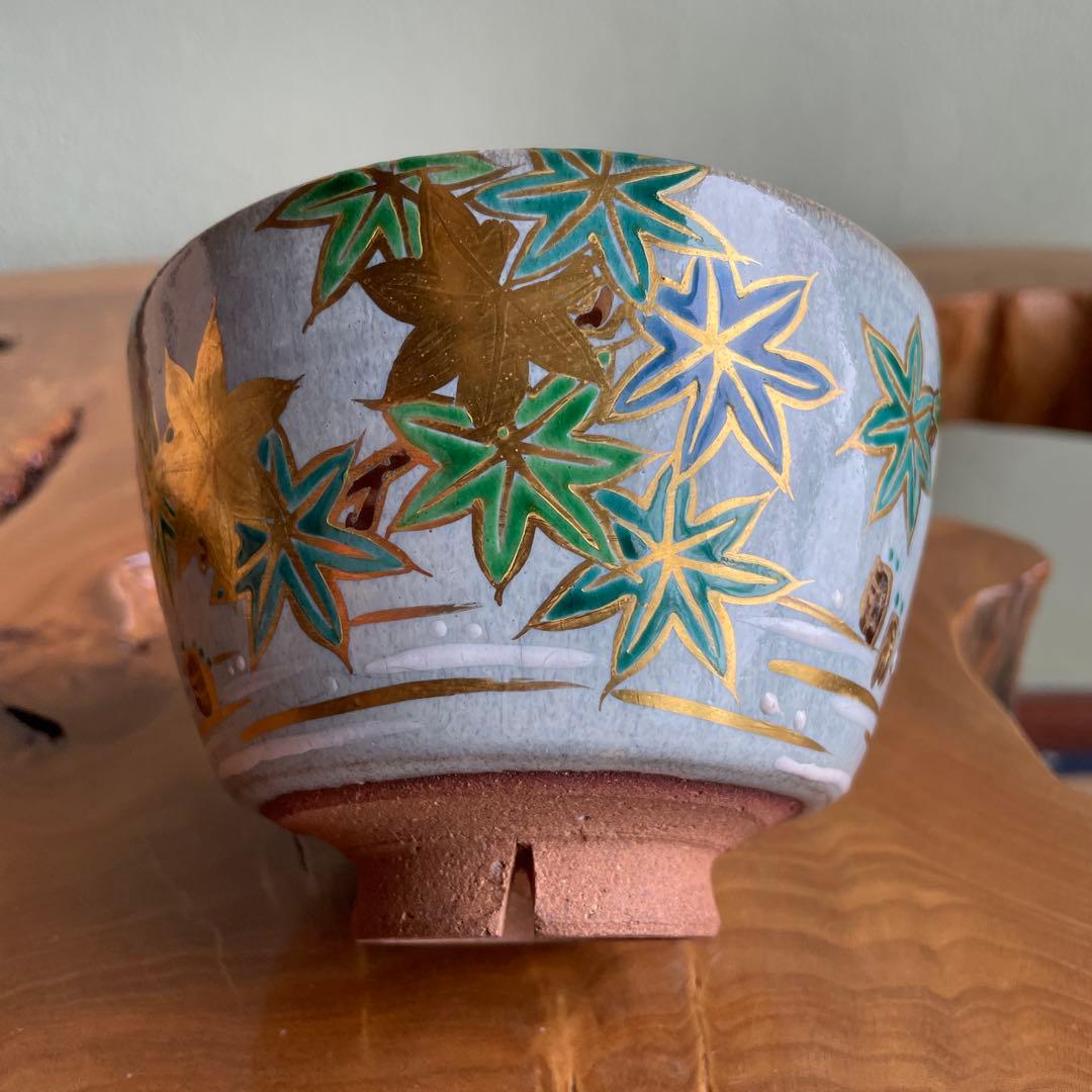 加藤春永造 京焼 抹茶碗 茶道具 共箱(169)