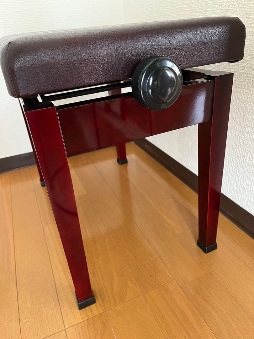 【新品】ピアノ椅子　ブラウン　高さ調整可　スツール