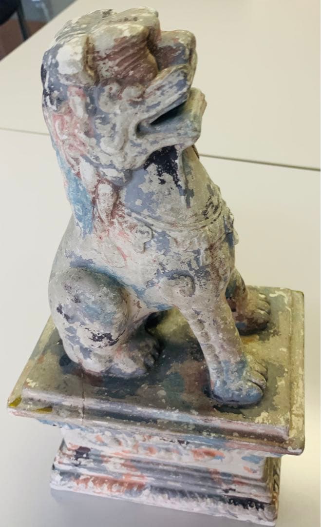 希少！中国唐時代中期黄釉獅子（時代保証）