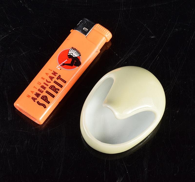 煎茶道具　三浦竹泉造　黄磁　巾座　共箱　V　R4935