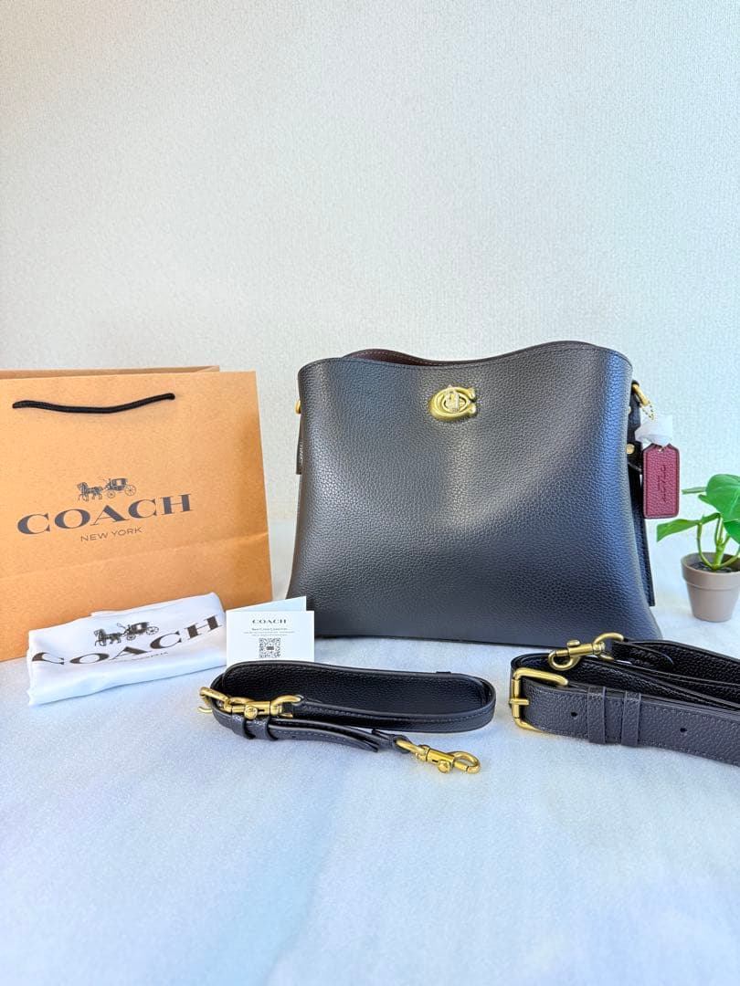 COACH ウィロー 2WAY ショルダーバッグ ブラック