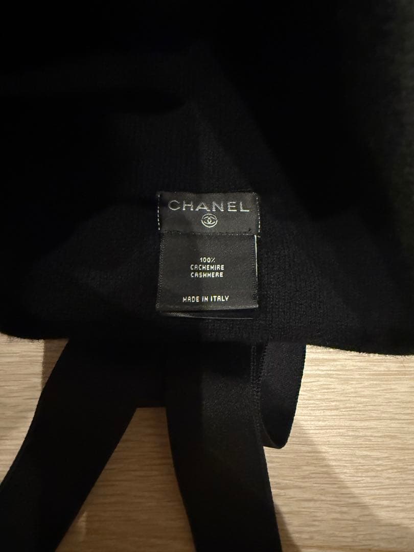 CHANEL 大人気☆バックリボン ニット帽 キャップ