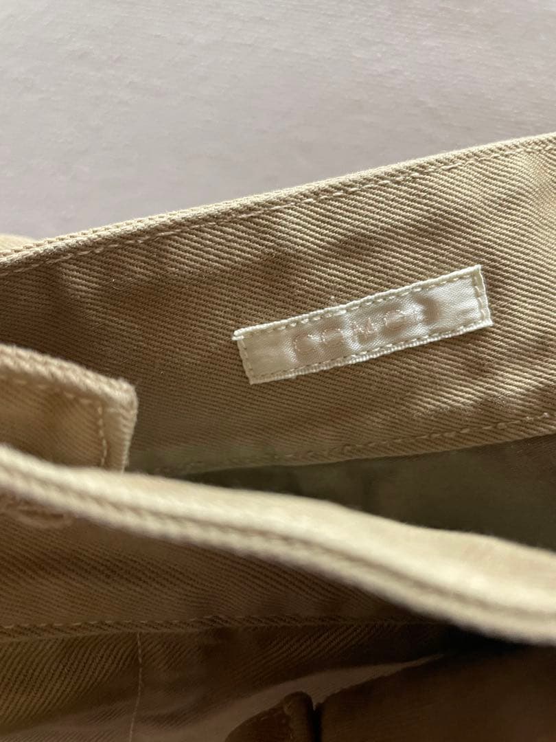 パンツ COMOLI BELTED CHINO PANTS size1