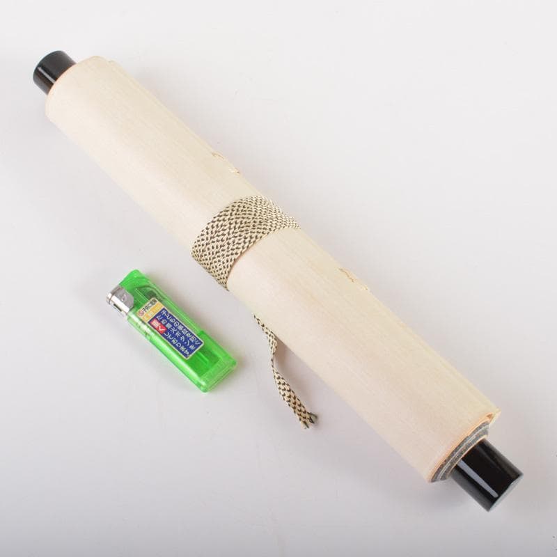 掛軸　前大徳　西垣大道筆　一行書　「吹毛剣」　兜図　共箱　C　6340A