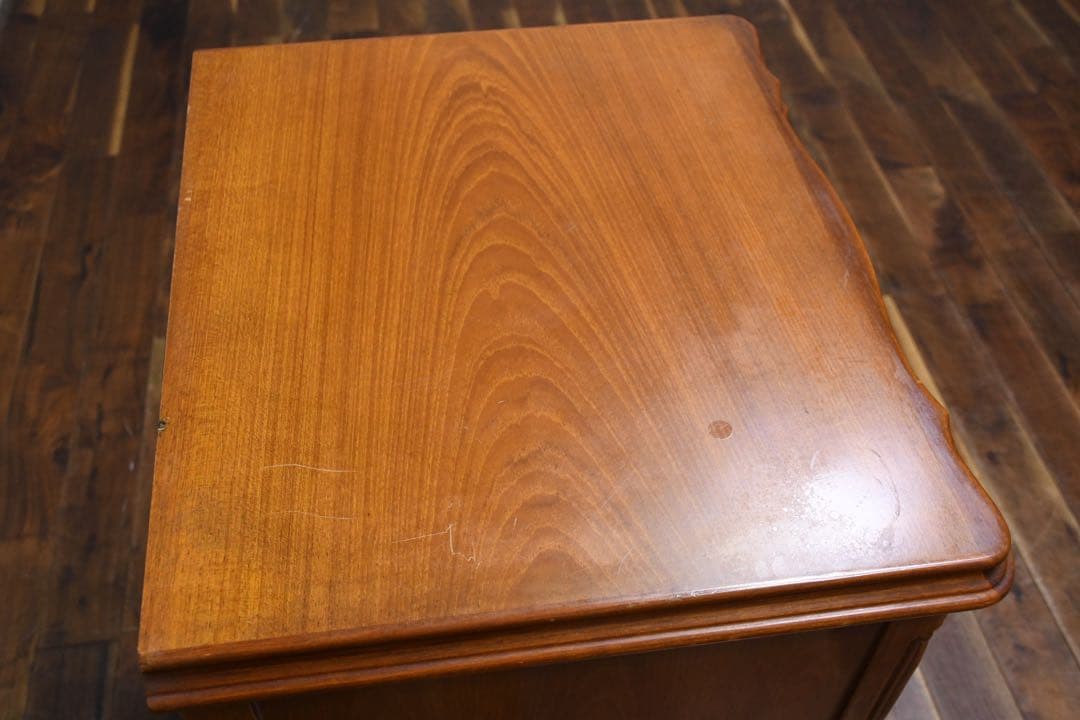 EDK101 フランスミラー 猫脚 レリーフ コンソールチェスト ランプテーブル