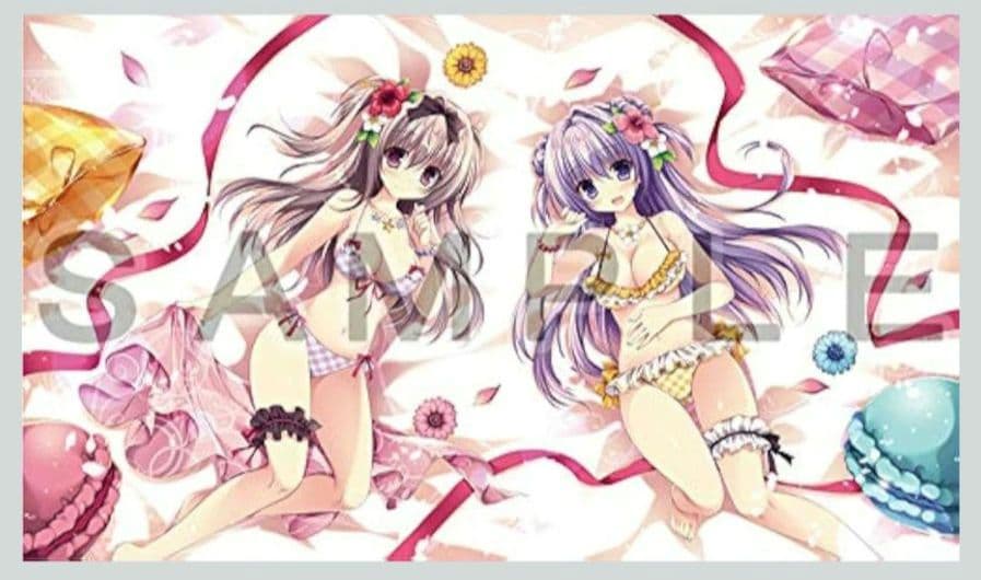 ななろば華描き下ろしシーツ 立花ねお＆東雲風華(水着)