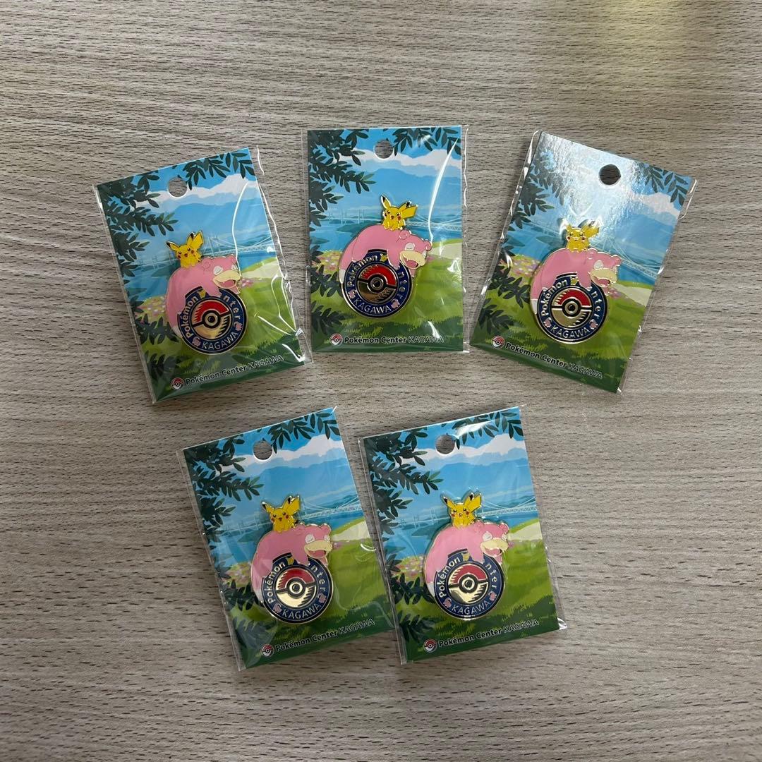 ポケモンセンター カガワ 香川　限定 ロゴピンズ　5個　ヤドン