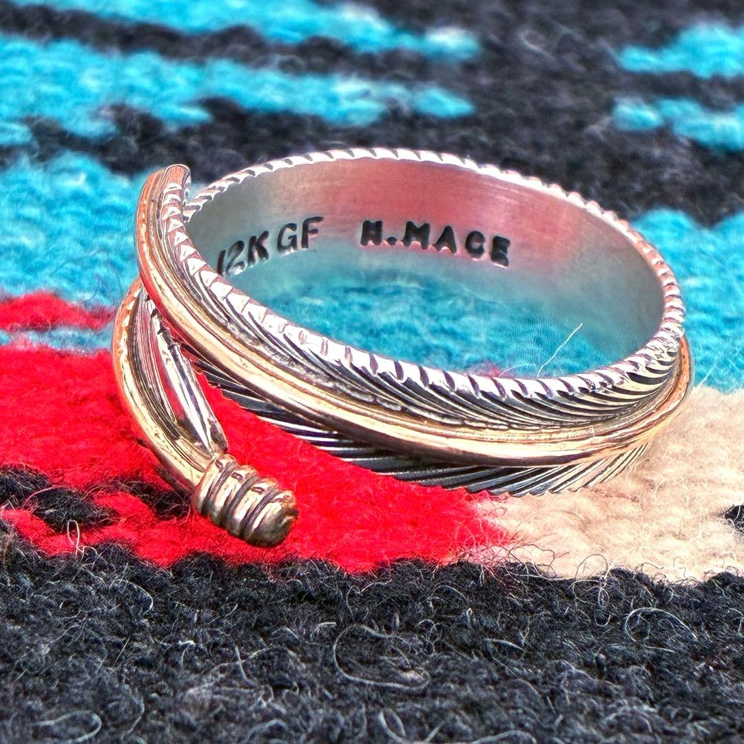 Indian Jewelry ハーヴィーメイス 12KGF フェザーリング17号