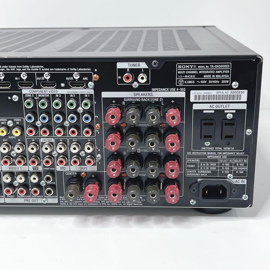 【良品】 SONY TA-DA5600ES AVアンプ　ハイエンド　ブラック