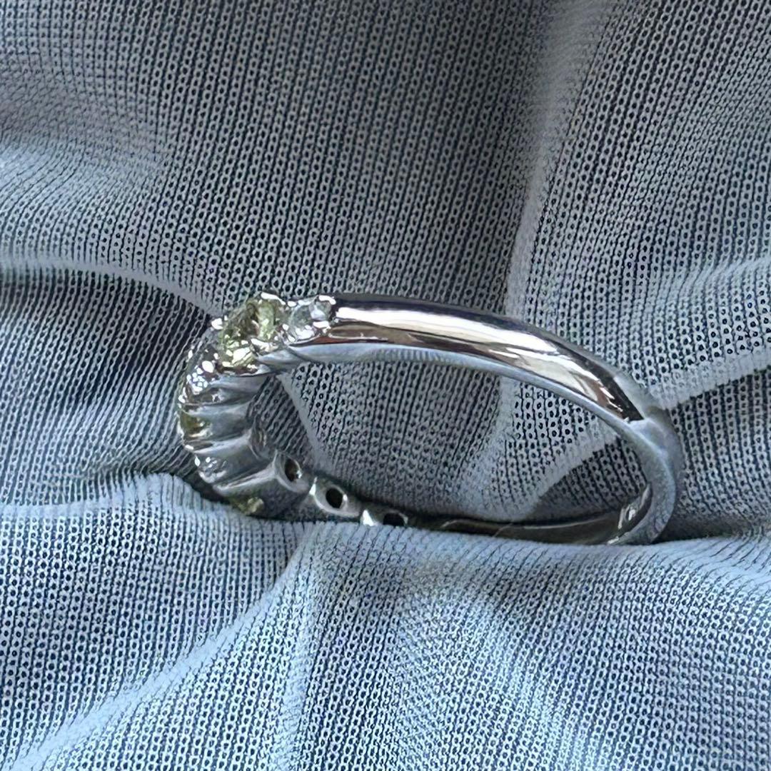 マリ　ガーネット　ホワイトトパーズ　ハーフエタニティ　リング　指輪　K18