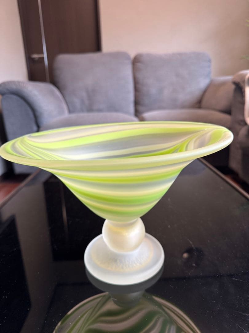 値下げ!人間国宝藤田喬平の子息藤田潤作品ガラスボウル 直径29cm 高さ20cm