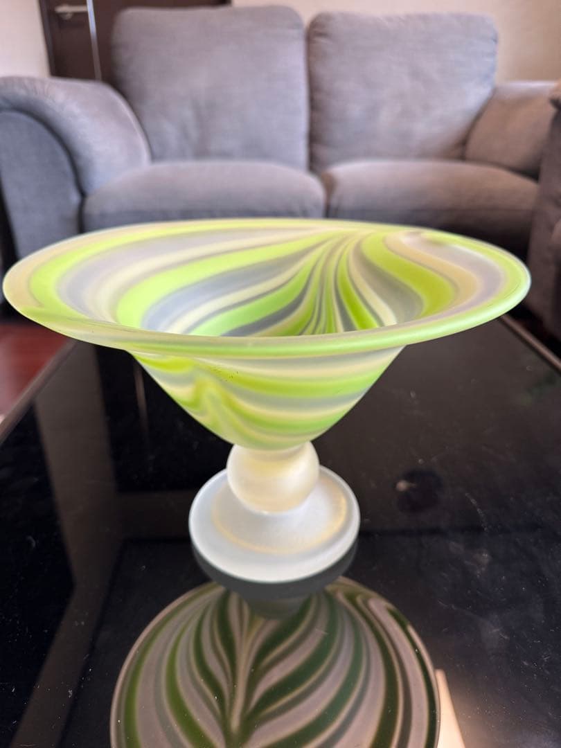 値下げ!人間国宝藤田喬平の子息藤田潤作品ガラスボウル 直径29cm 高さ20cm