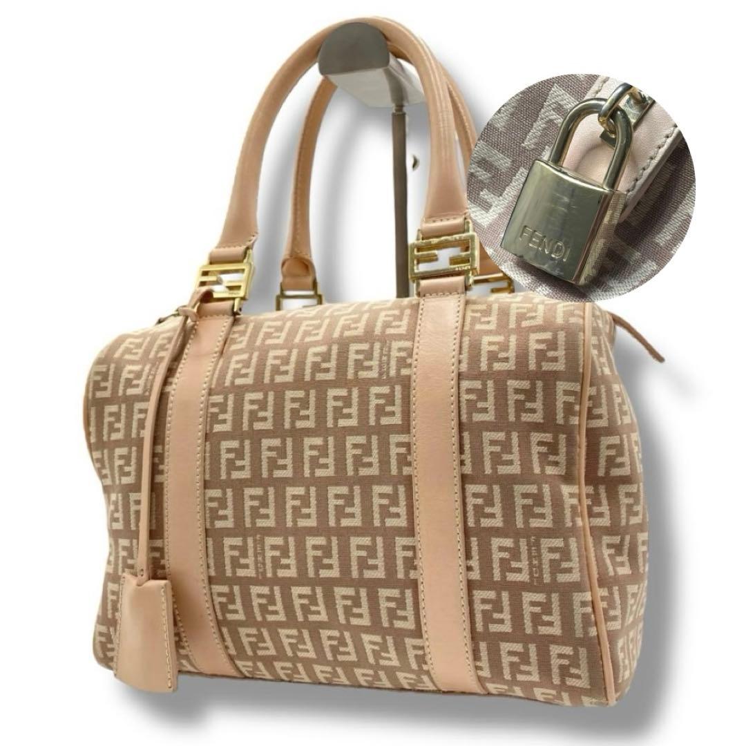 美品 FENDI ズッキーノ ミニボストン バッグ Vintage ズッカ 希少