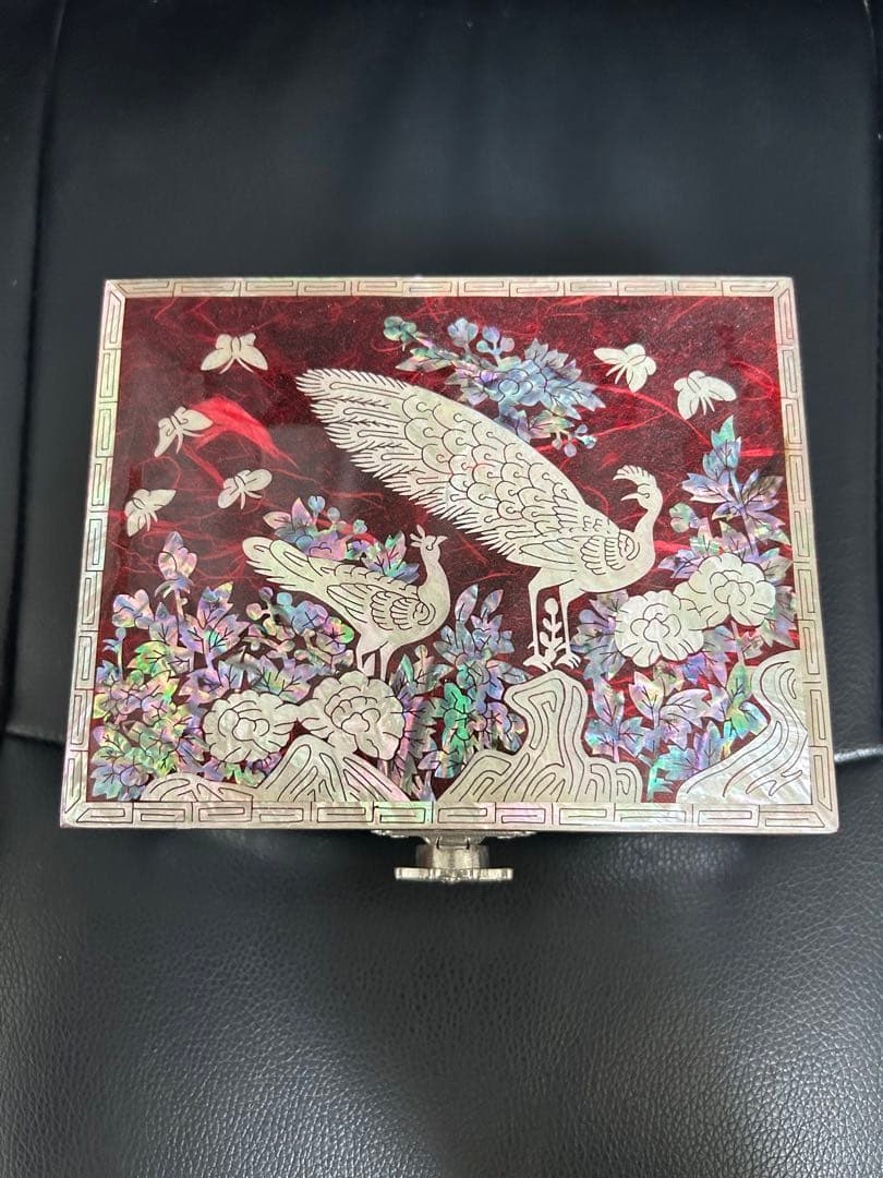 新品 韓国 螺鈿細工　ジュエリーボックス アクセサリーケース　箱付き