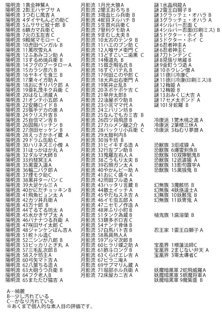 秘伝忍法帳 154枚セット(レア有)