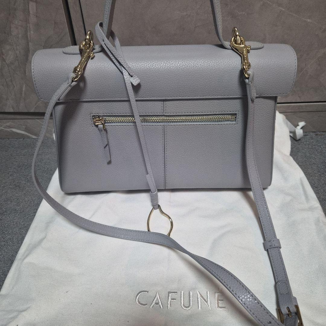 CAFUNÉ ブルーグレー レザー ショルダーバッグ