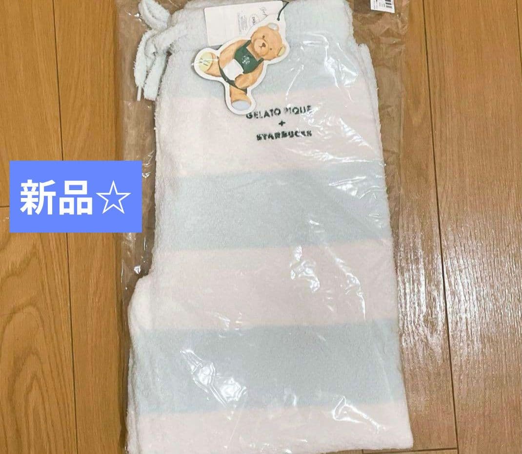 新品未使用ジェラートピケ × スターバックス ロングパンツ ミントグリーン