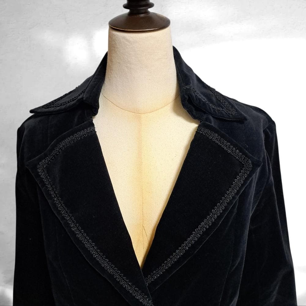 BLACK PEACE NOW 別珍 コート アウター 黒 ベロア ベルベット