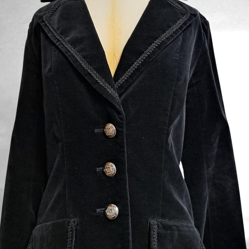BLACK PEACE NOW 別珍 コート アウター 黒 ベロア ベルベット