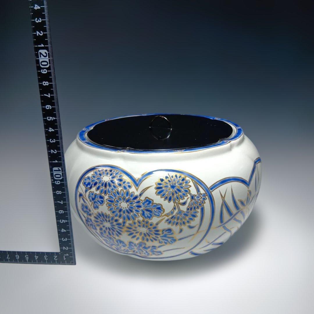 茶道具　金彩捻梅　水指　祥堂造　 共箱