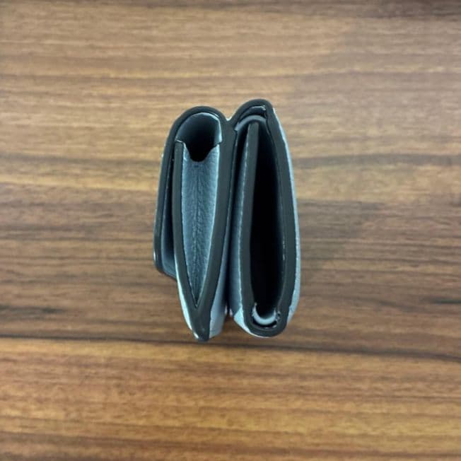 新品未使用　箱付き　コーチ　ミニトライフォールドウォレット　三つ折り財布　グレー