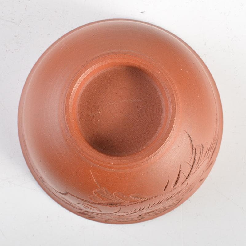 朱萬古焼　白雲陶園　朱泥　急須　湯冷　煎茶碗五客　煎茶器揃　共箱　6203C