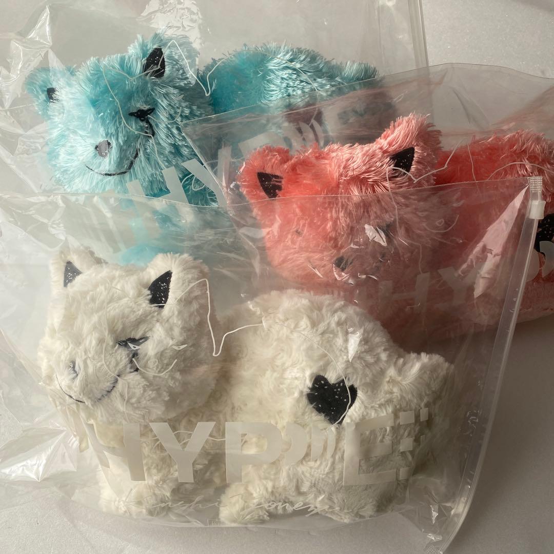 米津玄師　リイシューねこちゃん　3匹セット　White Blue pink