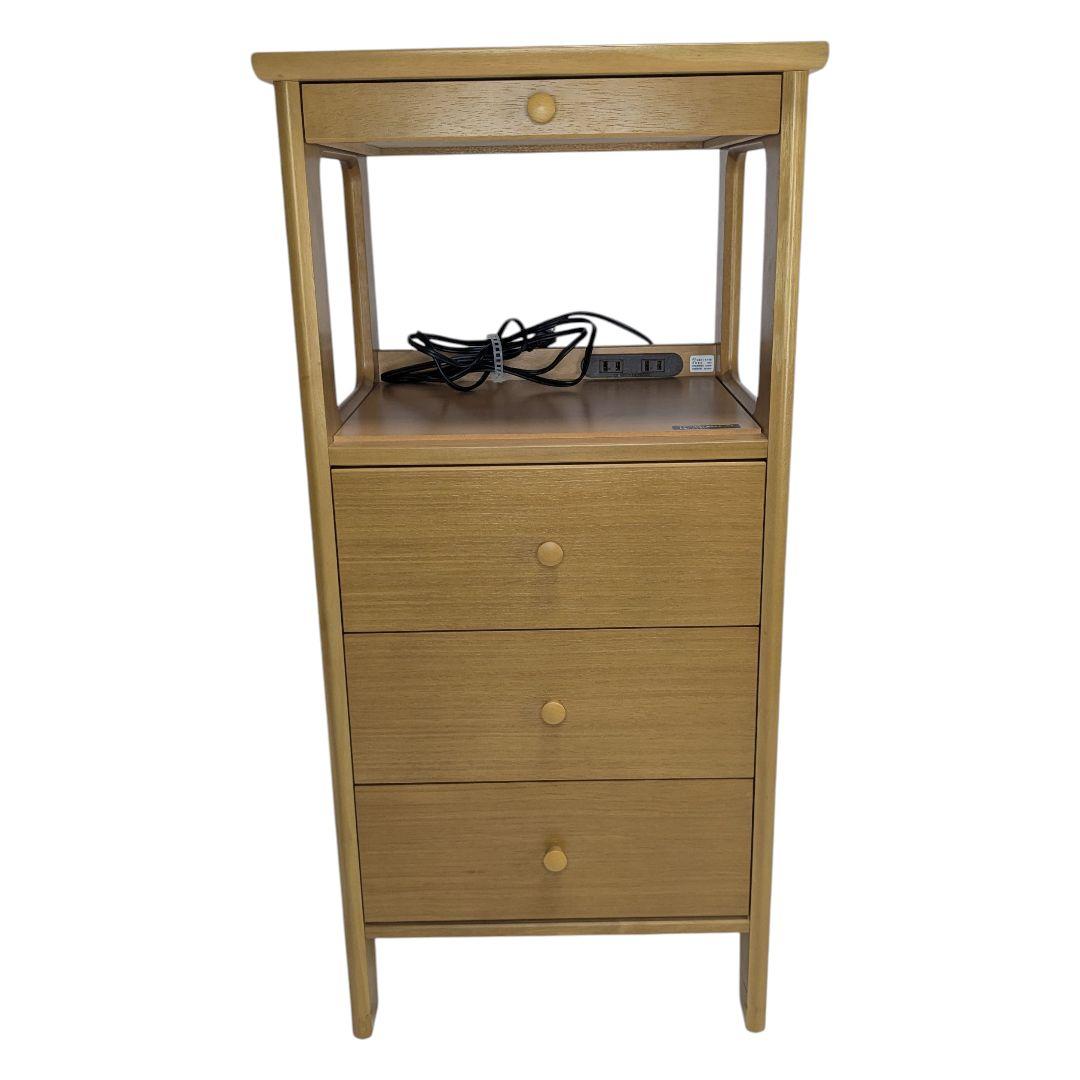 美品 カリモク Karimoku 電話台 FAX台 花台 キャビネット レンジ台