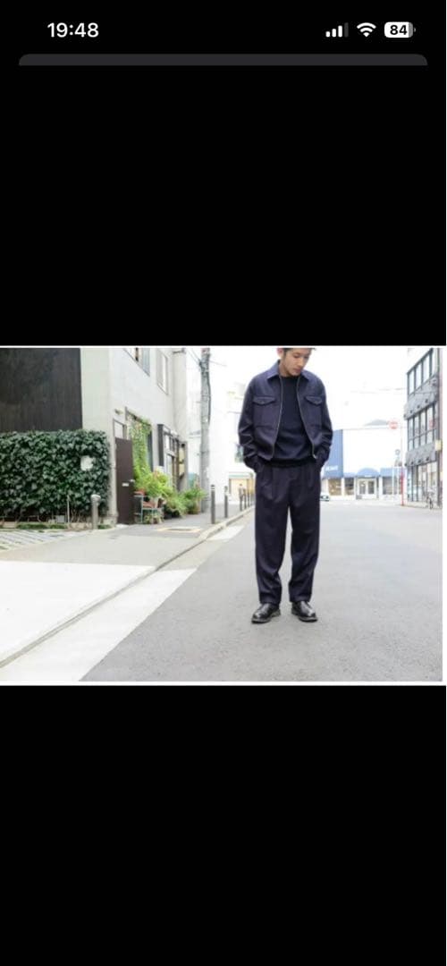 comoli フラノZIPブルゾン ウール