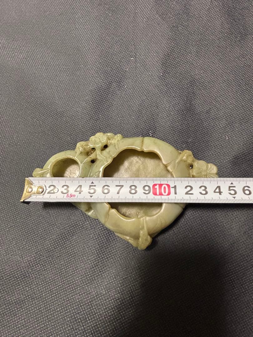 中国古美術品　清の時代　和田青玉 砡　筆洗　蘇工　188g