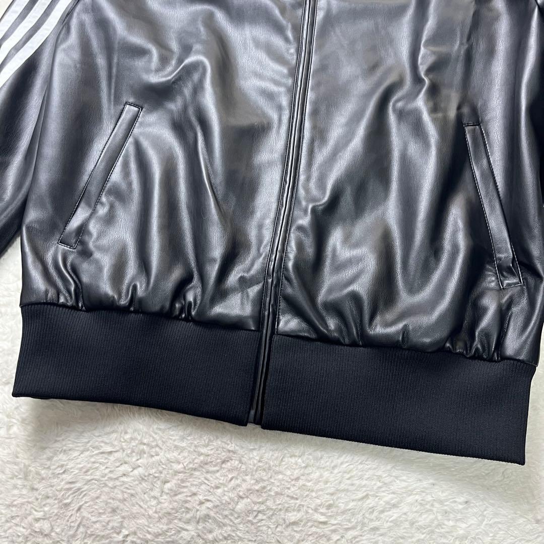 タロウ　adidas F LTHR TT JCKT 黒　XL