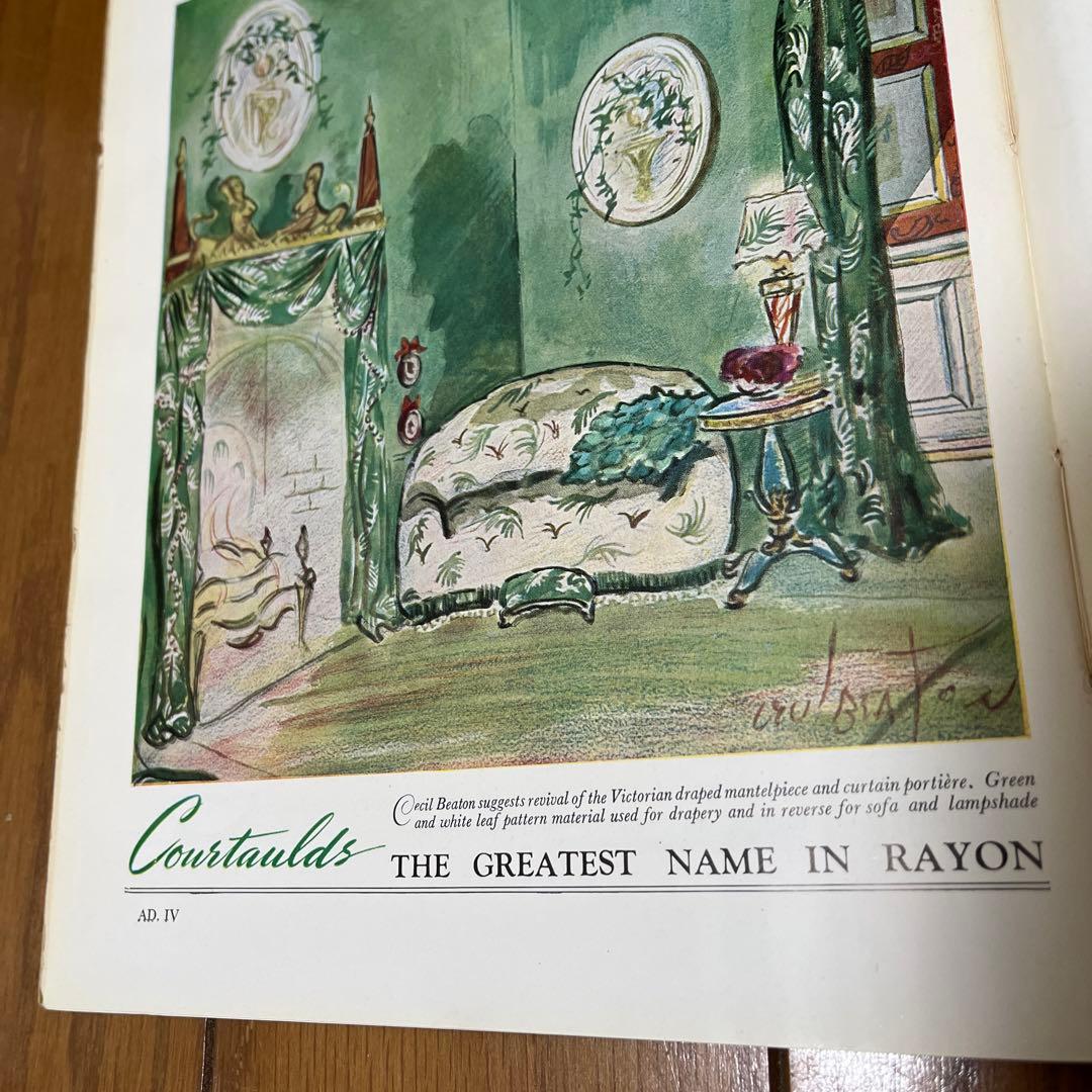 セシルビートン 顔写真入り絵画使用広告　1946年