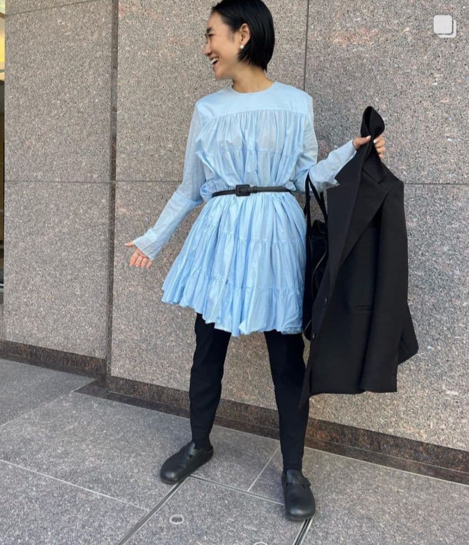 【COUDRE 】レザーベルト　CD132　黒　SIZE:S 　金子綾