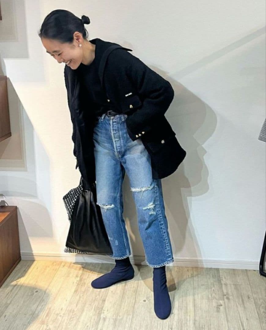 【COUDRE 】レザーベルト　CD132　黒　SIZE:S 　金子綾