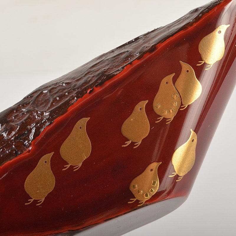 茶道具　平安光阿弥造　蜑小舟香合　雪能花月裳清見屋田子浦　共箱　V　6790