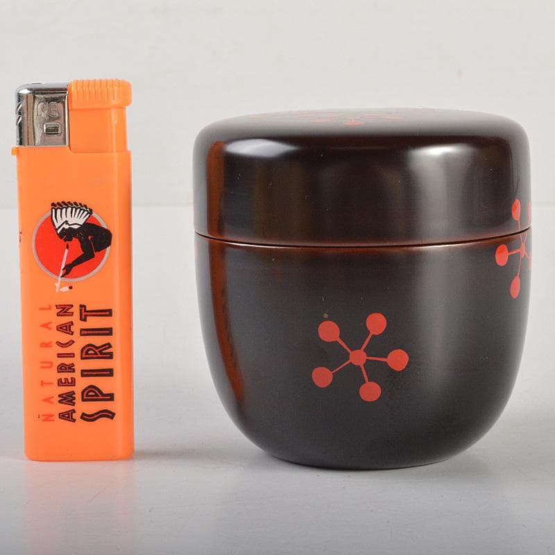 茶道具　中村宗悦作　而妙斎好写　利休梅大棗　共布共箱　V　6490