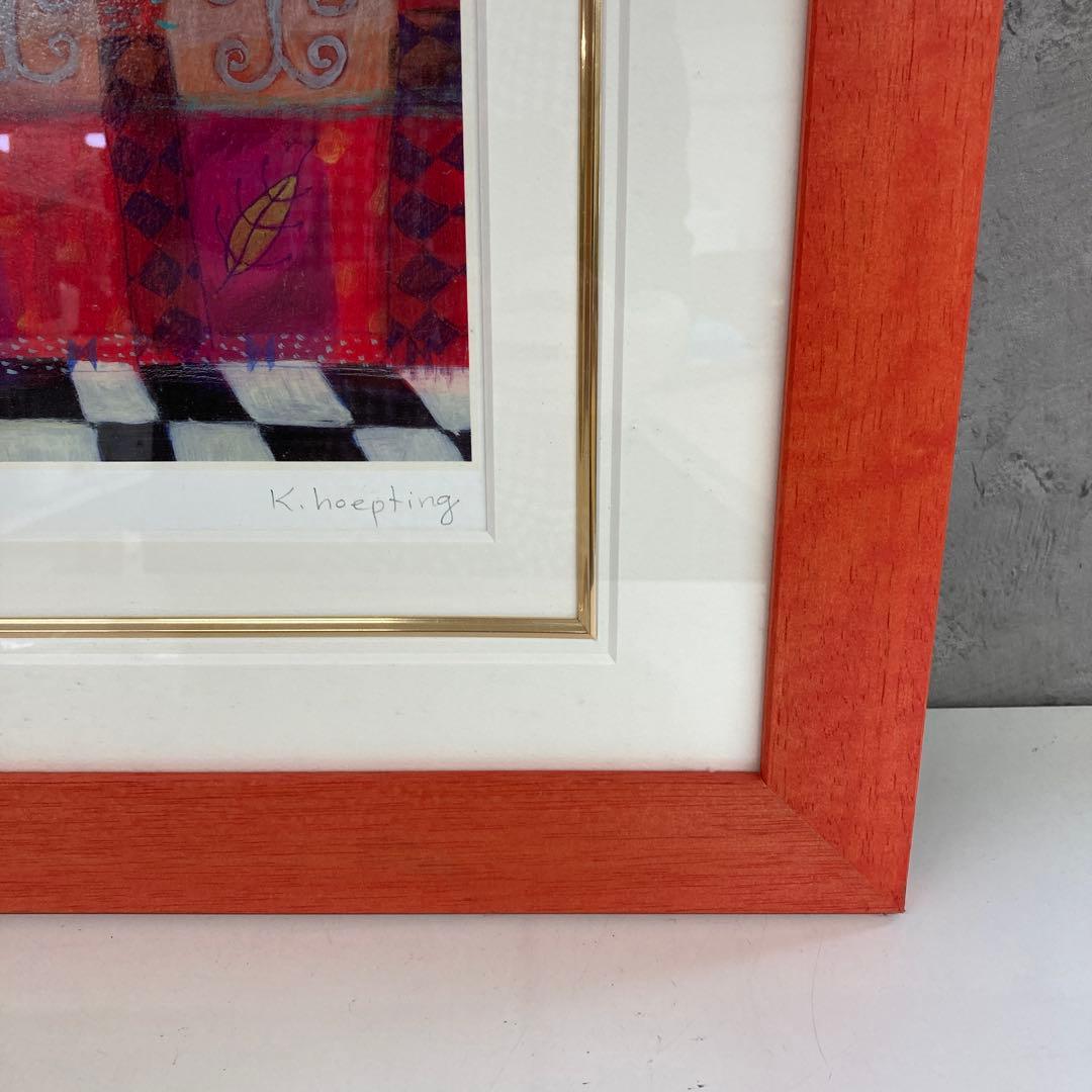 カレン ホイプティング お外大好き ジクレー デジタル版画 額縁付き