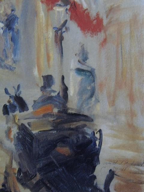 エドゥアール・マネ、旗飾りのモニエ通り、希少な画集より、状態良好