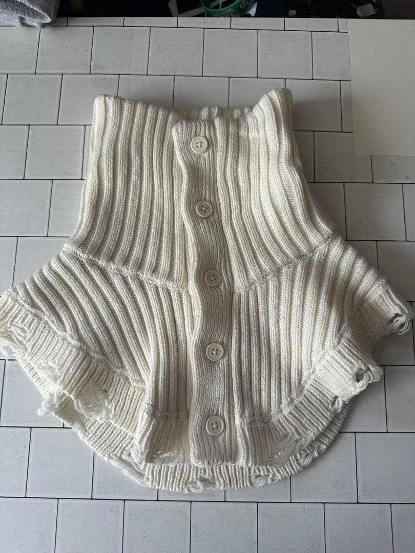 GRANCY 付け襟ネックウォーマー 2点セット ブラックホワイト