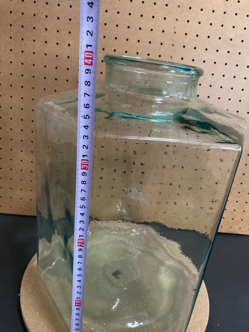 大きいサイズ■六角形ガラス容器 口径約10cm