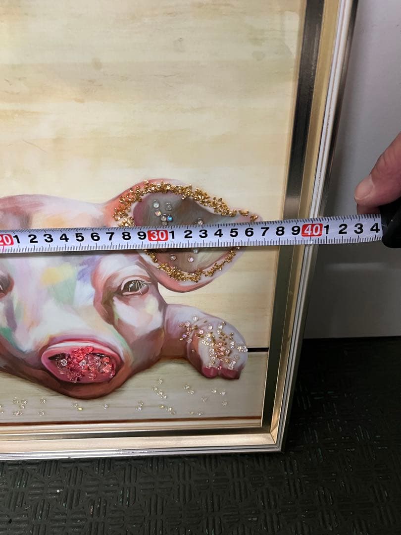 珍品!壁掛け装飾 豚の顔 絵画